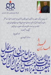 پیام تبریک سال نو دکتر برزین مدیرعامل محترم 